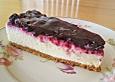 Marshmallow - K&auml;sekuchen mit Heidelbeeren