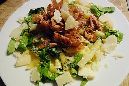 Pasta mit Schinken und Spinat in Thymiansauce 1