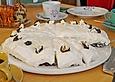 Zitronen - Quarktorte mit Schokoladen - Popcornboden