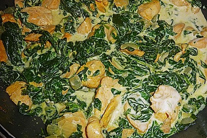 Curryhuhn mit Kartoffeln und Spinat 2