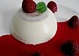 Panna Cotta mit Prosecco - Himbeer - Sauce