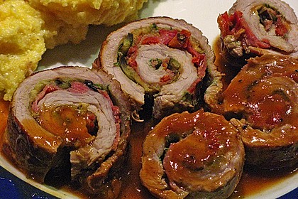 Involtini mit Aubergine, Parmaschinken und getrockneten Tomaten 3