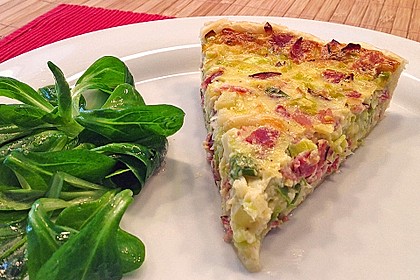 Quiche mit Lauch und Schinken 1