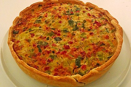 Quiche mit Lauch und Schinken 2