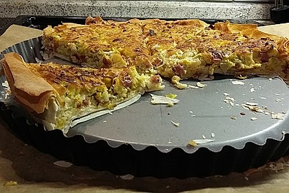 Quiche mit Lauch und Schinken 9