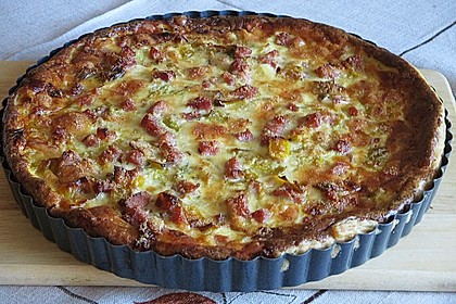 Quiche mit Lauch und Schinken 5