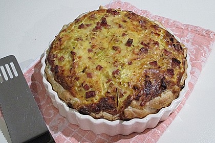 Quiche mit Lauch und Schinken 7