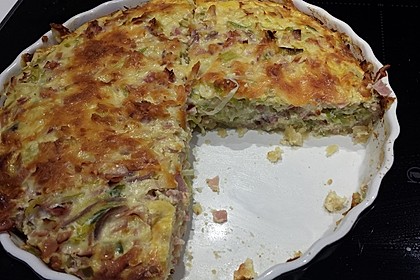 Quiche mit Lauch und Schinken 10