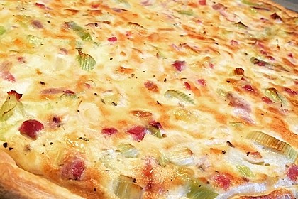 Quiche mit Lauch und Schinken 11