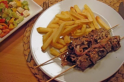 Griechische Fleischspiesse 4