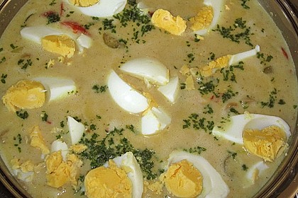 Eier auf Kartoffeln und Champignons 4
