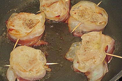 &Uuml;berbackenes Schweinefilet