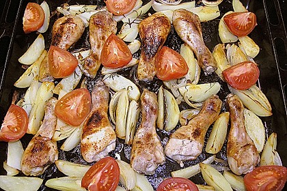 H&auml;hnchenkeulen vom Blech 30