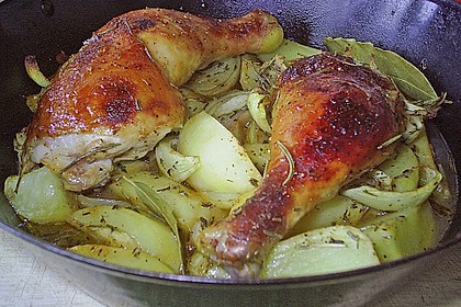 H&auml;hnchenkeulen vom Blech 31