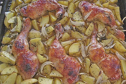 H&auml;hnchenkeulen vom Blech 34