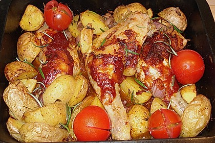 H&auml;hnchenkeulen vom Blech 35