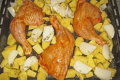 H&auml;hnchenkeulen vom Blech 50
