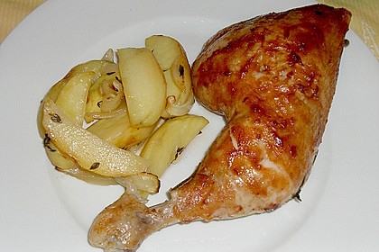 H&auml;hnchenkeulen vom Blech 56