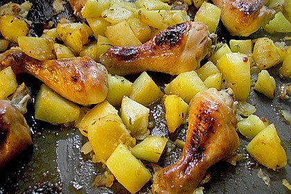 H&auml;hnchenkeulen vom Blech 57
