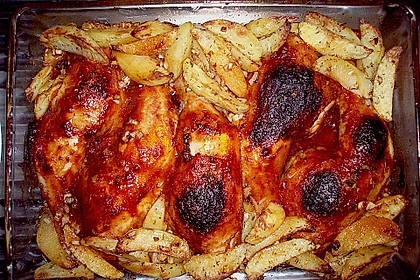 H&auml;hnchenkeulen vom Blech 60