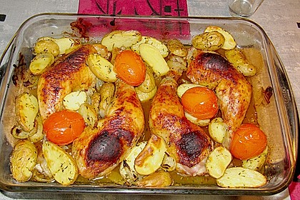 H&auml;hnchenkeulen vom Blech 61