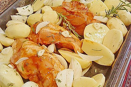 H&auml;hnchenkeulen vom Blech 63