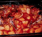 H&auml;hnchenkeulen vom Blech (Bild)