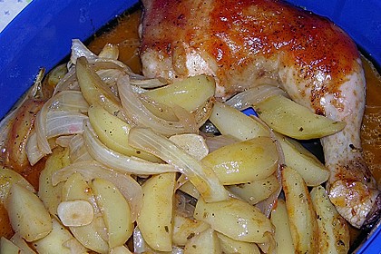 H&auml;hnchenkeulen vom Blech 4