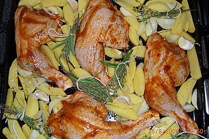 H&auml;hnchenkeulen vom Blech 9