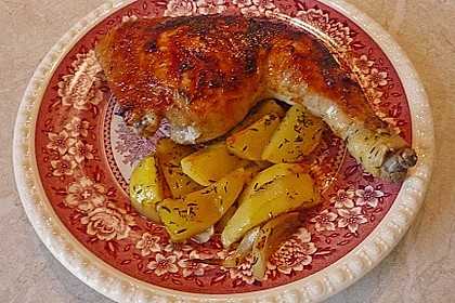 H&auml;hnchenkeulen vom Blech 70