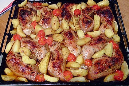 H&auml;hnchenkeulen vom Blech 12