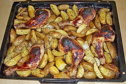 H&auml;hnchenkeulen vom Blech 15
