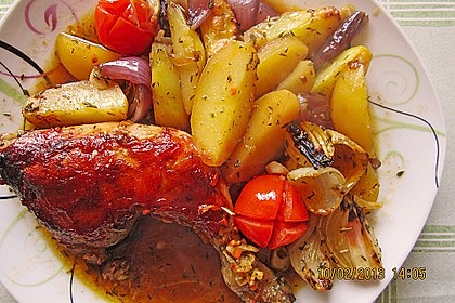 H&auml;hnchenkeulen vom Blech 73
