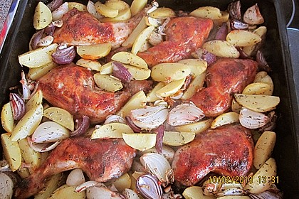 H&auml;hnchenkeulen vom Blech 76