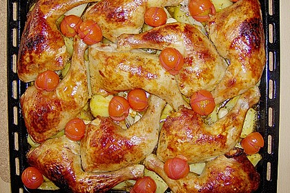 H&auml;hnchenkeulen vom Blech 16