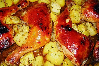 H&auml;hnchenkeulen vom Blech 17