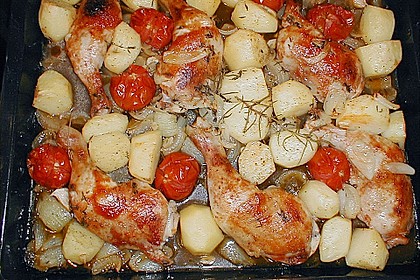 H&auml;hnchenkeulen vom Blech 18