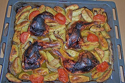 H&auml;hnchenkeulen vom Blech 19