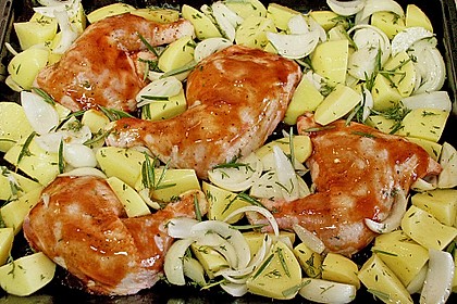 H&auml;hnchenkeulen vom Blech 20