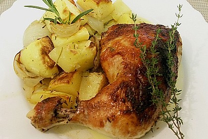 H&auml;hnchenkeulen vom Blech 21