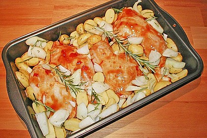 H&auml;hnchenkeulen vom Blech 22