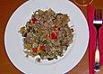 Hackfleischpfanne mit Paprika und Reis