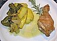 H&auml;hnchenkeulen mit Rosmarinkartoffeln