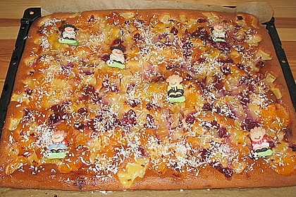 Ananas - Mandarinen - Blechkuchen