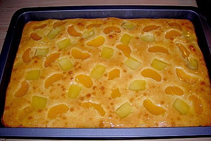 Ananas - Mandarinen - Blechkuchen 2