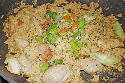 Gebratener Reis mit Schweinefleisch