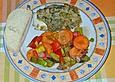 H&auml;hnchenschlegel mit B&auml;rlauchkruste