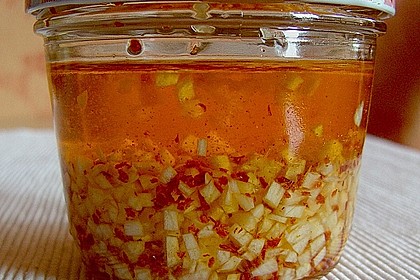 Koblauch in Chili - &Ouml;l