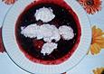 Beeren - Kaltschale mit Kokos - Kl&ouml;&szlig;chen