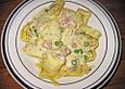 Tortellini mit Schinken - Erbsen - So&szlig;e